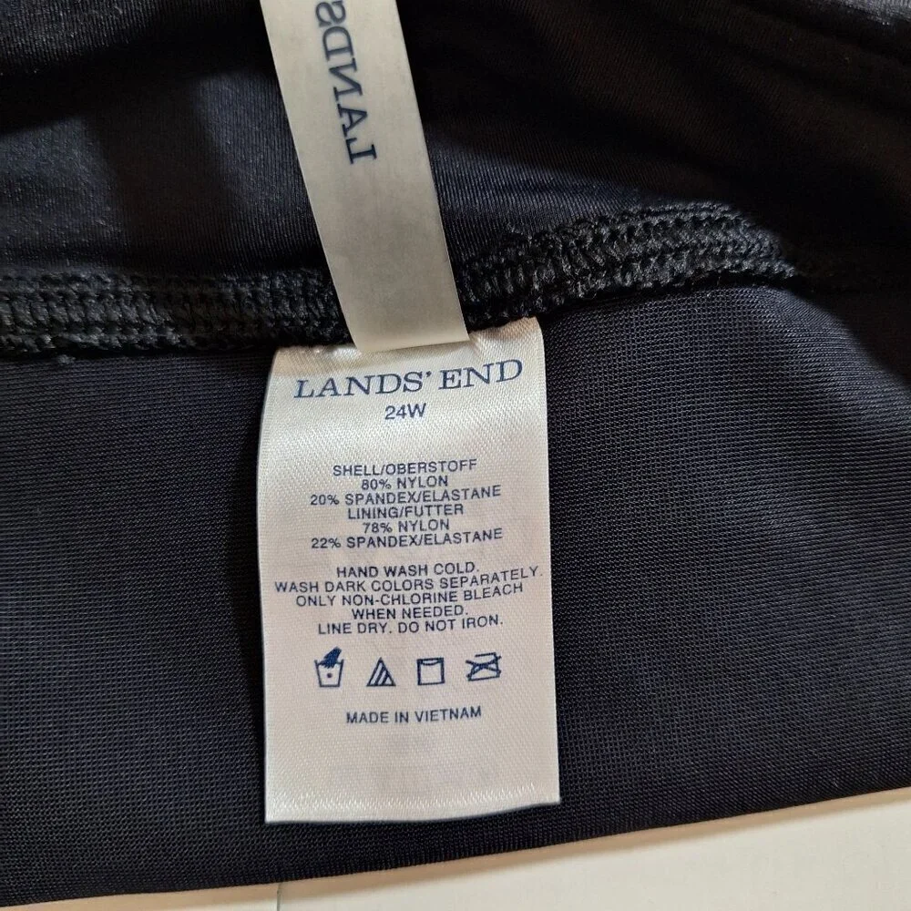 Land's End Womens Black Swim Shorts 24W - Picture 3 of 3